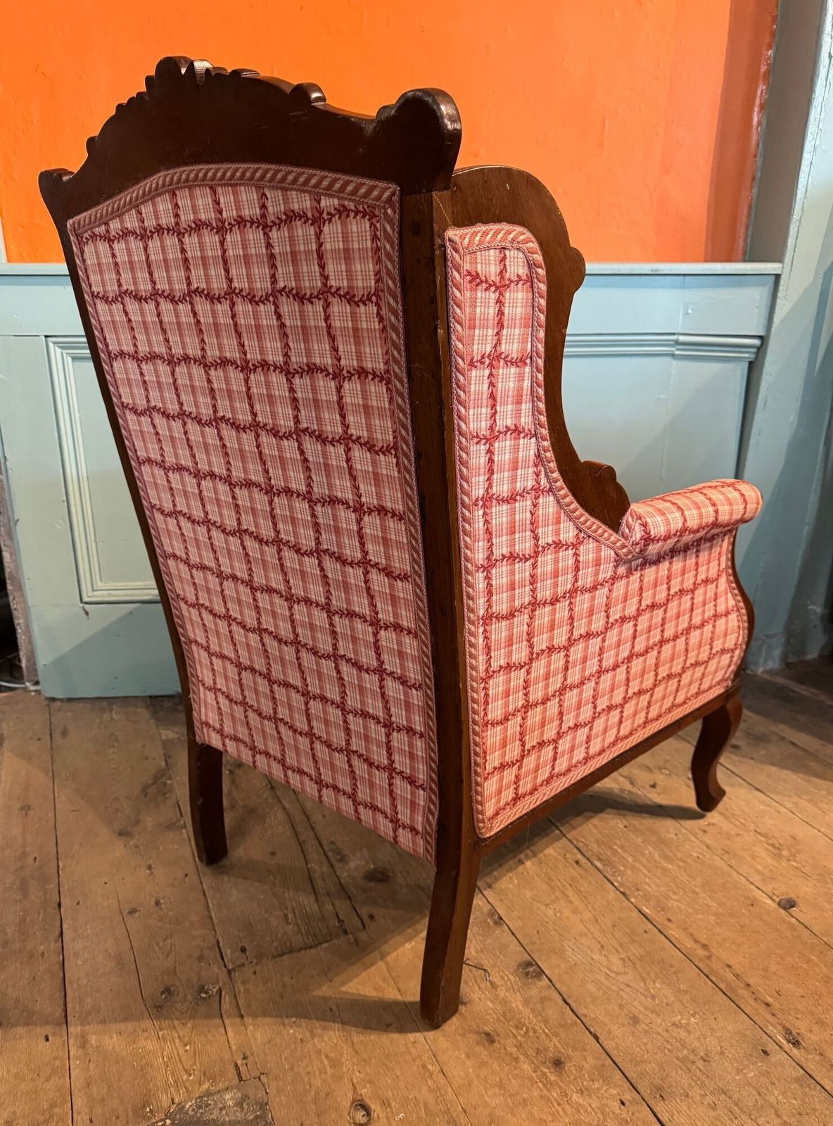 Vintage French Wingback Armchair In Louis XV Style photo 295.0
