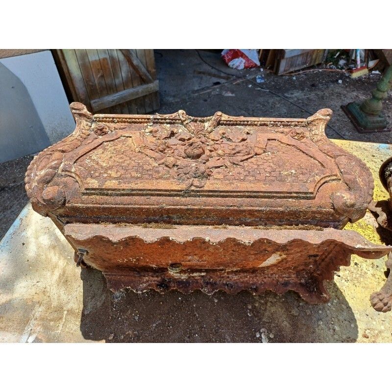photo for sale 2 Cast Iron Planters 1900 From Charleville   Mézières Rocaille Style
