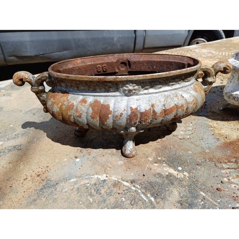 photo for sale 4 Cast Iron Planters 1900 From Charleville   Mézières Rocaille Style