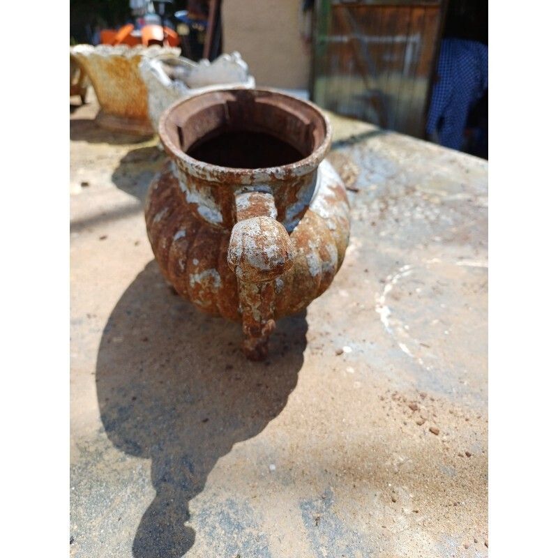 Home Decor 4 Cast Iron Planters 1900 From Charleville   Mézières Rocaille Style photo