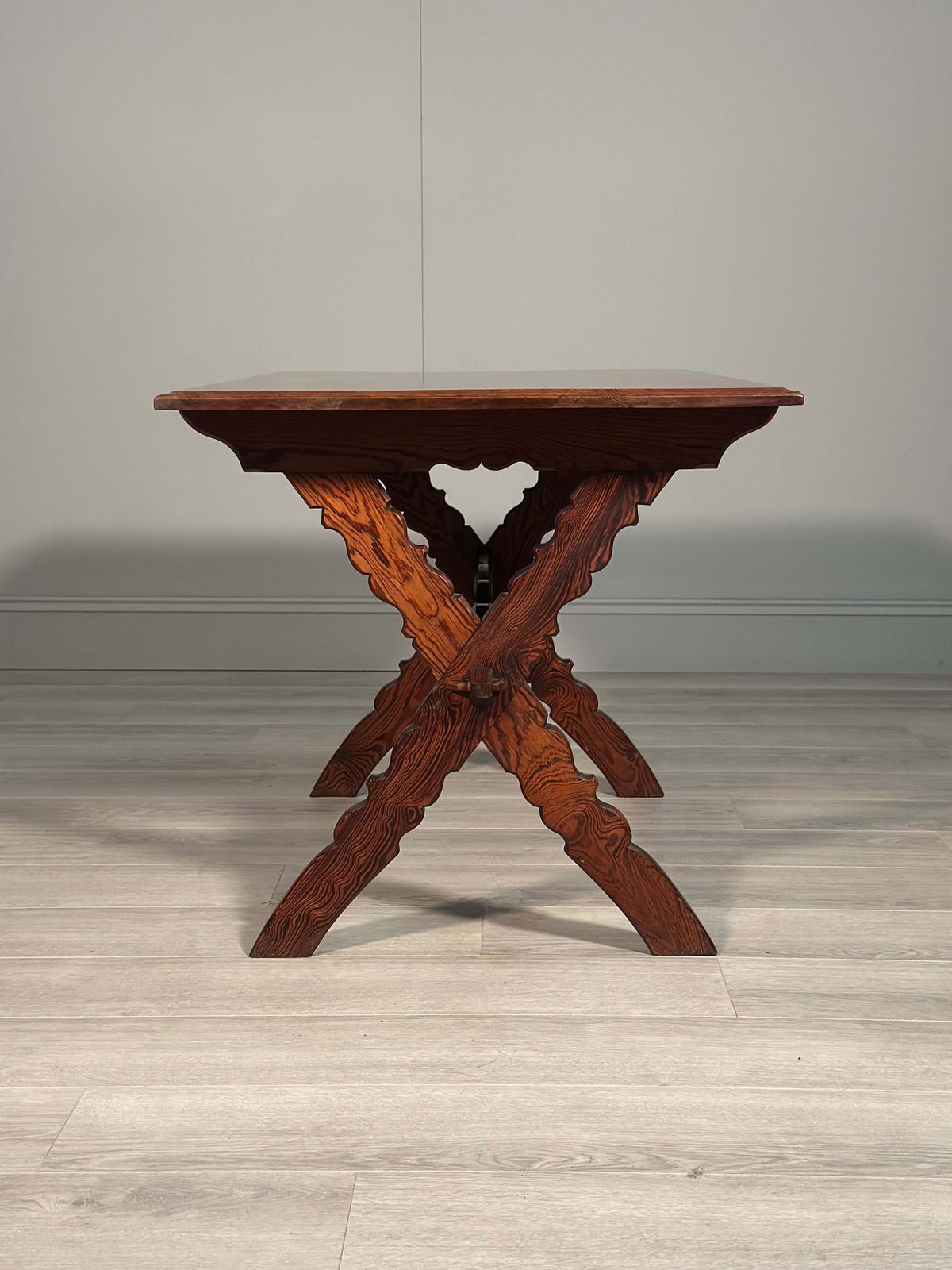 photo furniture Ecclesiastical Pitch Pine Writing Table C.1910