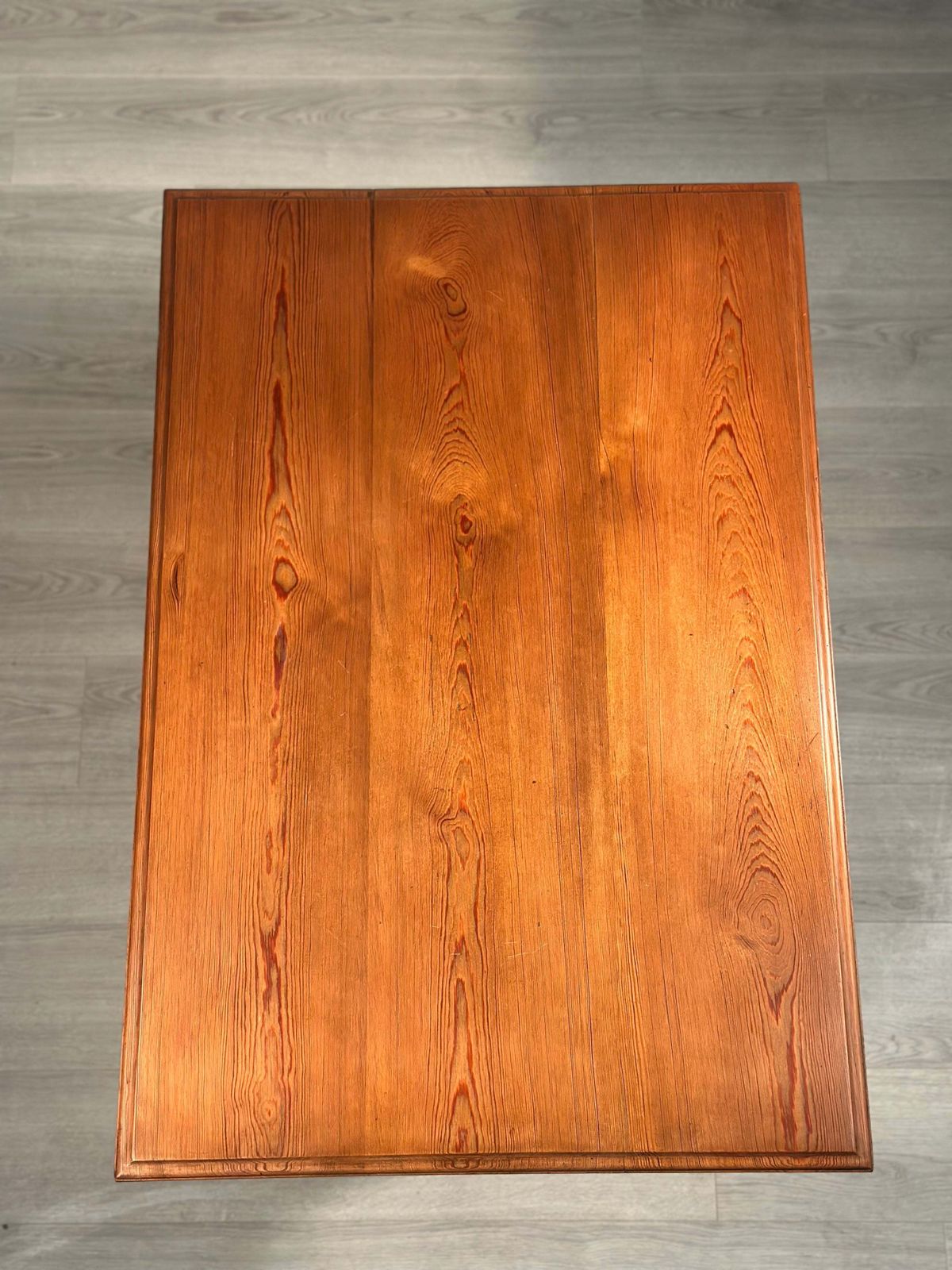 Furniture Ecclesiastical Pitch Pine Writing Table C.1910 photo