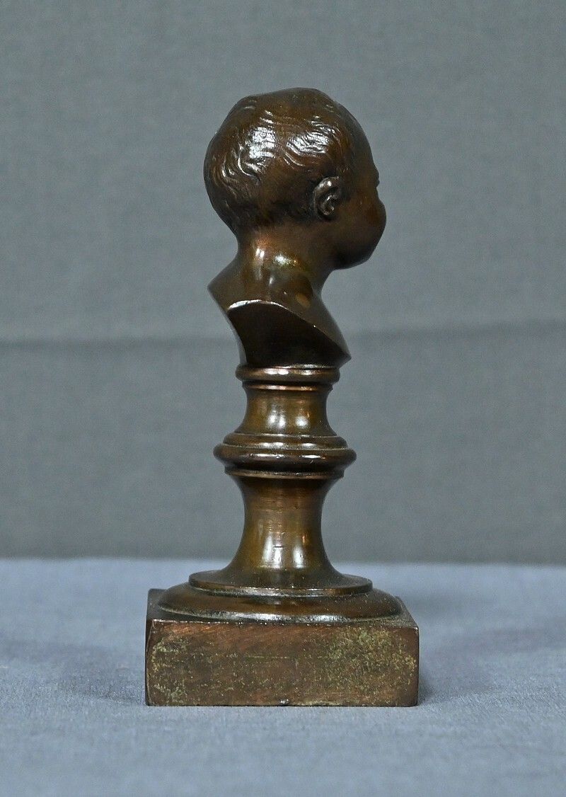 Bronze Statuette “Jean Qui Pleure” After J.A. Houdon – Late 19th Century photo vinterior