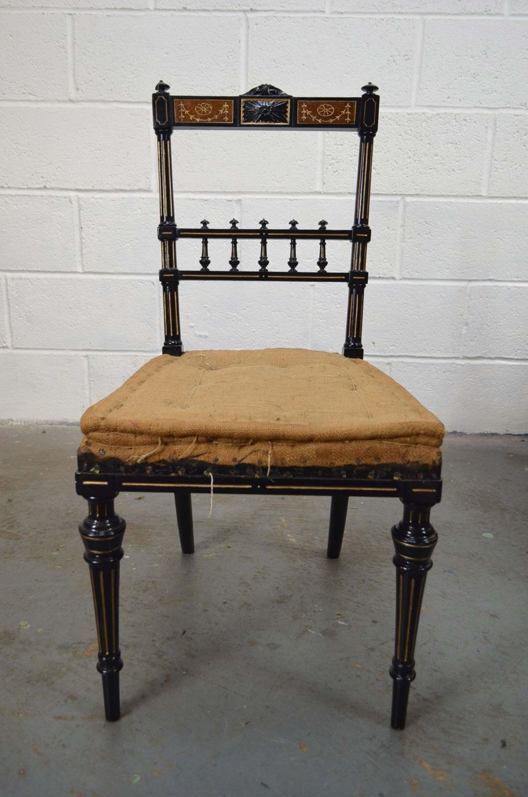 19th Century Aesthetic Movement Set Of Five Ebonised Chairs photo buy