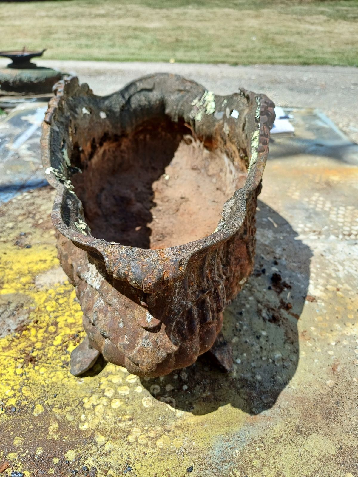 1 Cast Iron Planter 1900 From Charleville   Mézières Rocaille Style photo for sale