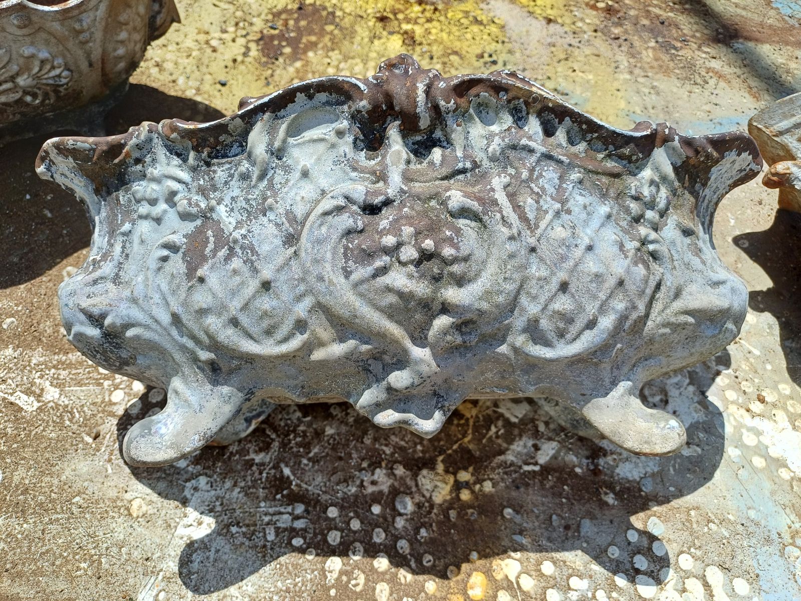 Garden Decor 3 Cast Iron Planters 1900 From Charleville   Mézières Rocaille Style photo