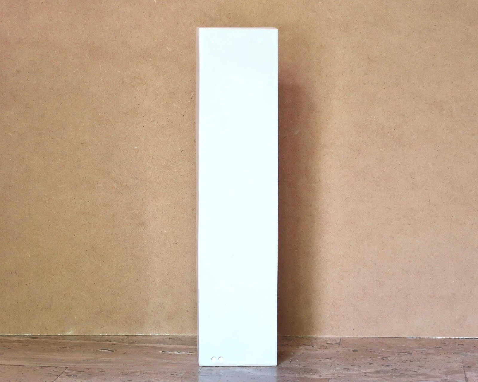 Large French Minimalist White Ceramic Sculpture By Frédéric Bourdiec / White, Minimalist, Geometrical Shapes, Architecture, Architect photo vinterior
