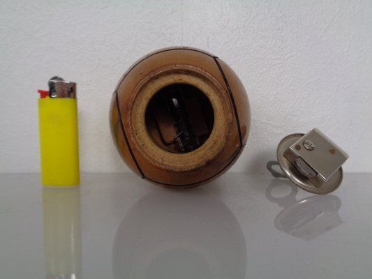 photo for sale German Wooden Football Money Box With Key, 1930s