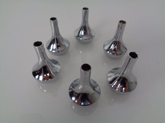 Chrome Plated Candleholders By Quist, Germany, 1960s, Set Of 6 photo for sale