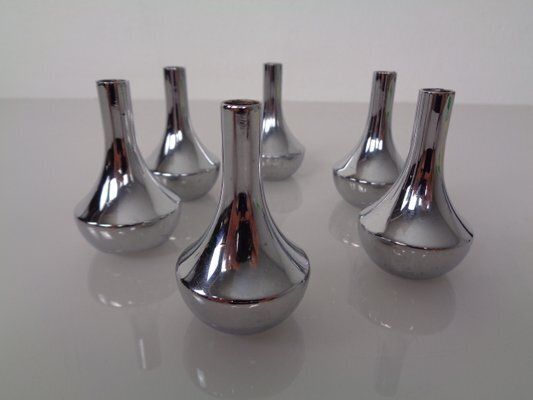 Chrome Plated Candleholders By Quist, Germany, 1960s, Set Of 6 photo 226.0