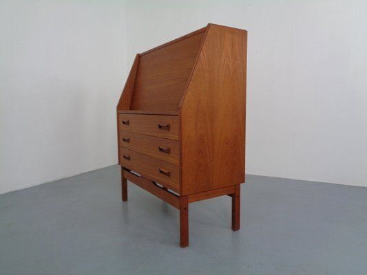 Furniture Danish Teak Secretaire From Dyrlund, 1960s photo