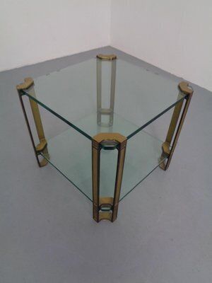 T24 Tempered Glass & Brass Coffee Table By Peter Ghyczy, Germany, 1970s photo buy