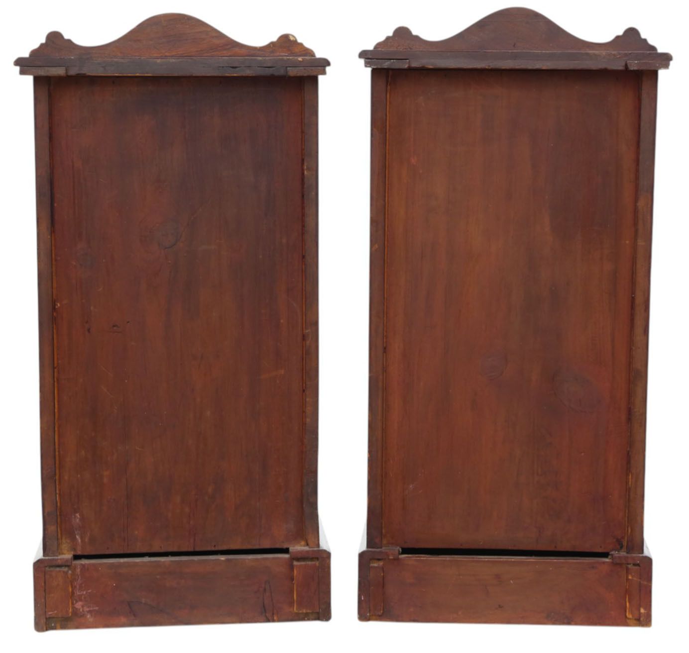 Antique C.1910 Pair Of Red Walnut Bedside Tables – Fine Quality Nightstands photo buy