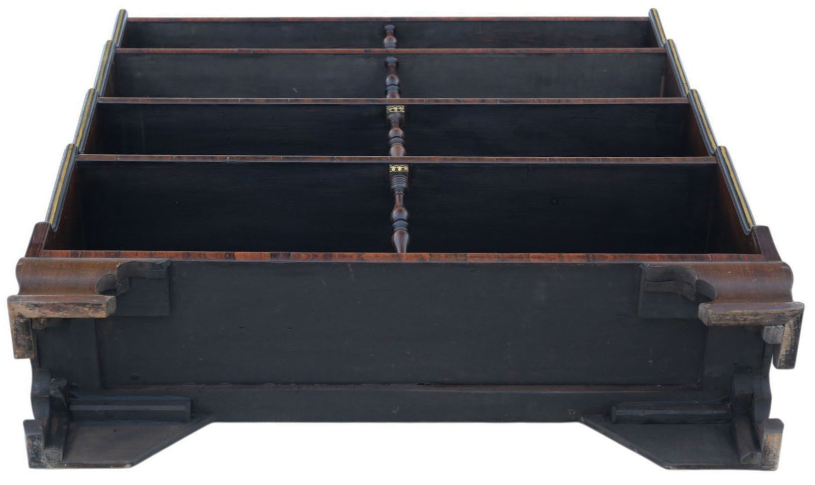 Antique 19th Century Fine Quality Rosewood Waterfall Bookcase Wall Shelves photo buy