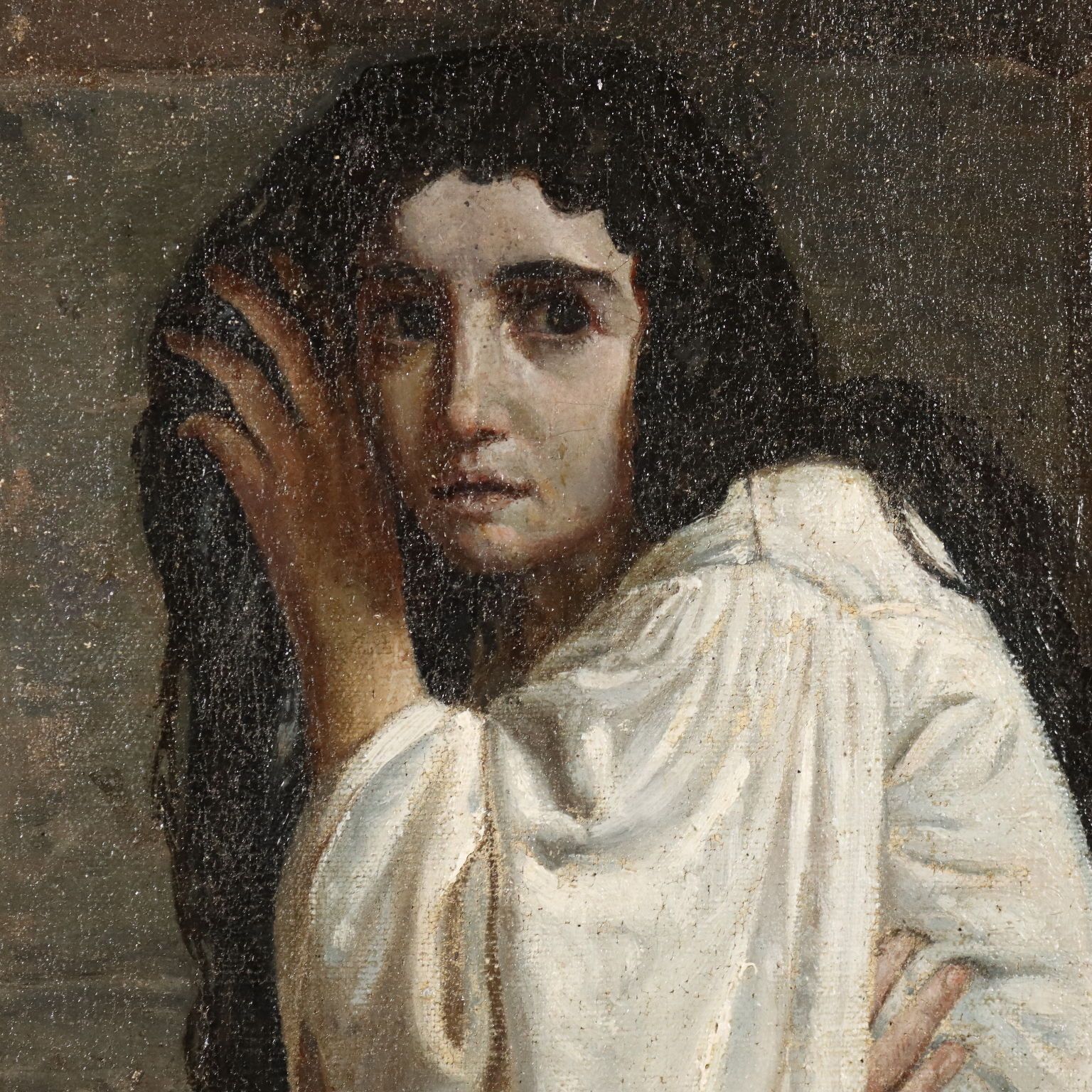 Esmeralda In The Tower Of Notre Dame Antique Painting XIX Century photo Art