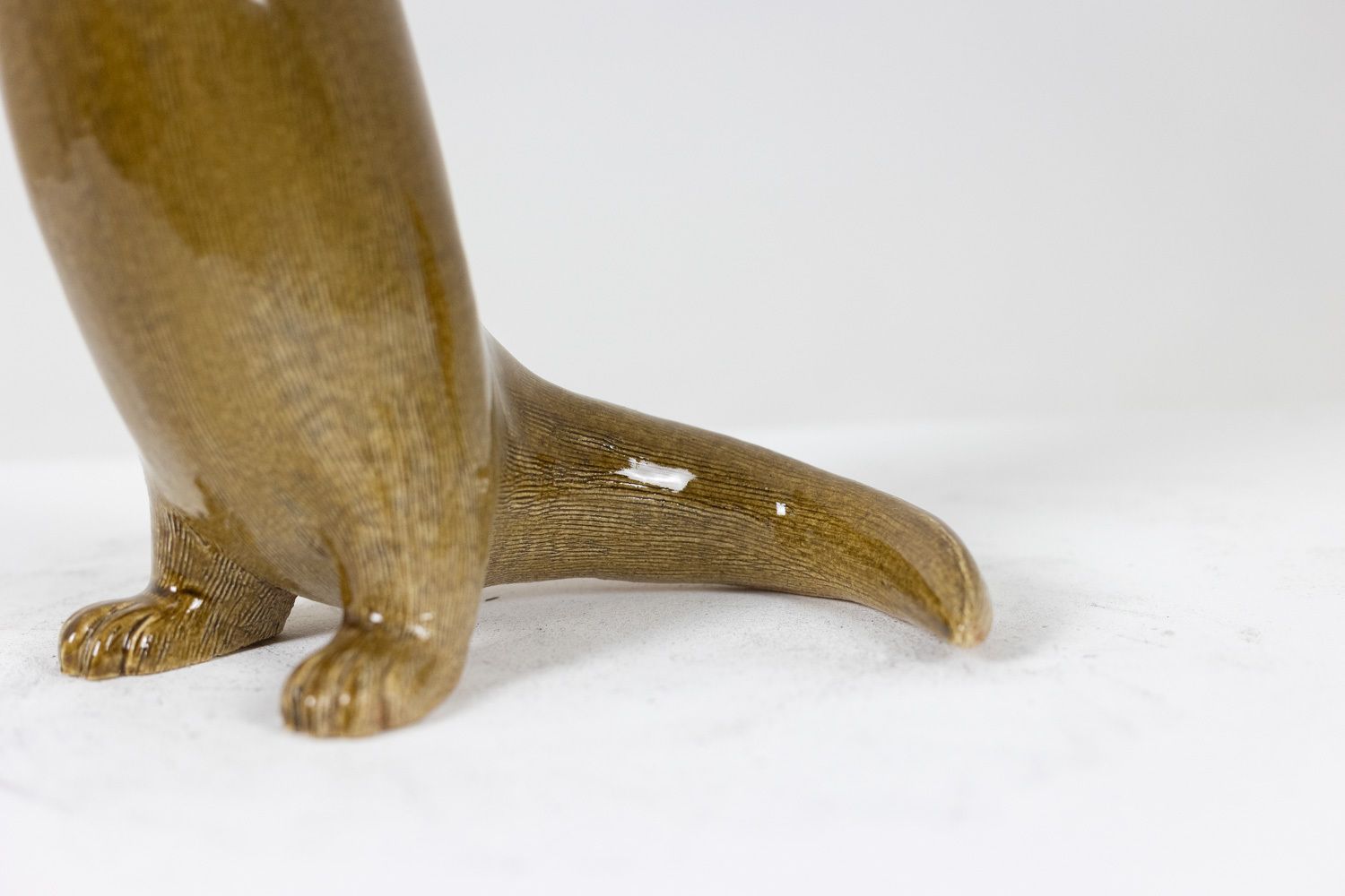 Valérie Courtet, Otter In Chamotte And Glazed Stoneware. Contemporary Work photo vintage