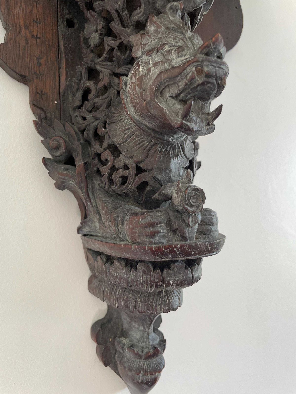 A Beautifully Carved East Asian Wall Shelf photo 200.0