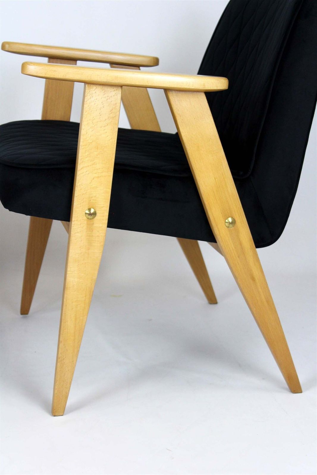 Furniture Pair Of Model 366 Armchairs By Józef Chierowski, Restored, Poland, 1960s photo