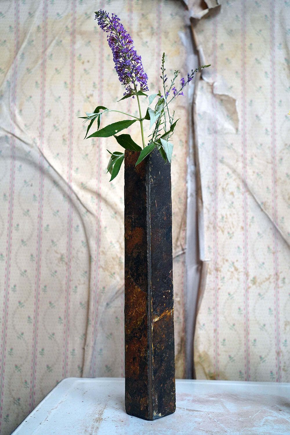 photo for sale A Trio Of Mid 20thc Brutalist Graduating Slate Vases C.1970