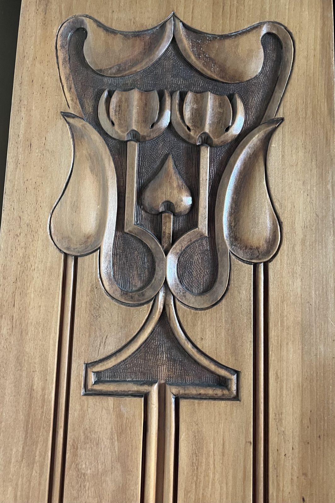 Elegant, Edwardian, Carved Satinwood, Mirrored Wardrobe photo 350.0