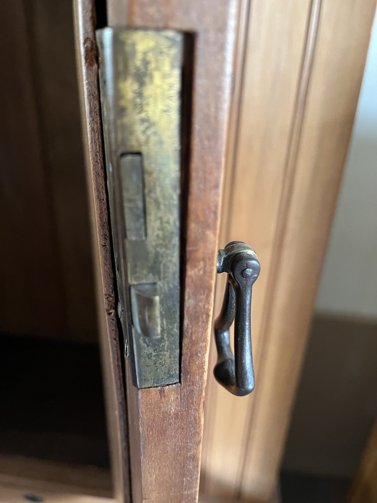 Elegant, Edwardian, Carved Satinwood, Mirrored Wardrobe photo vintage