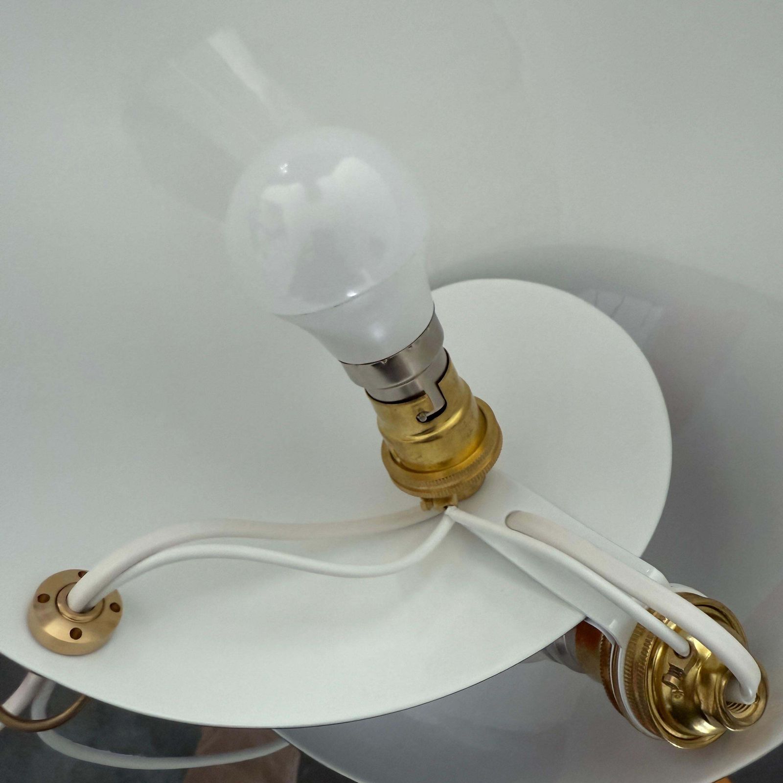 7674.0 Serge Mouille Pair "Torcheres" Wall Light Sconces Original 1963 Design   R And L photo