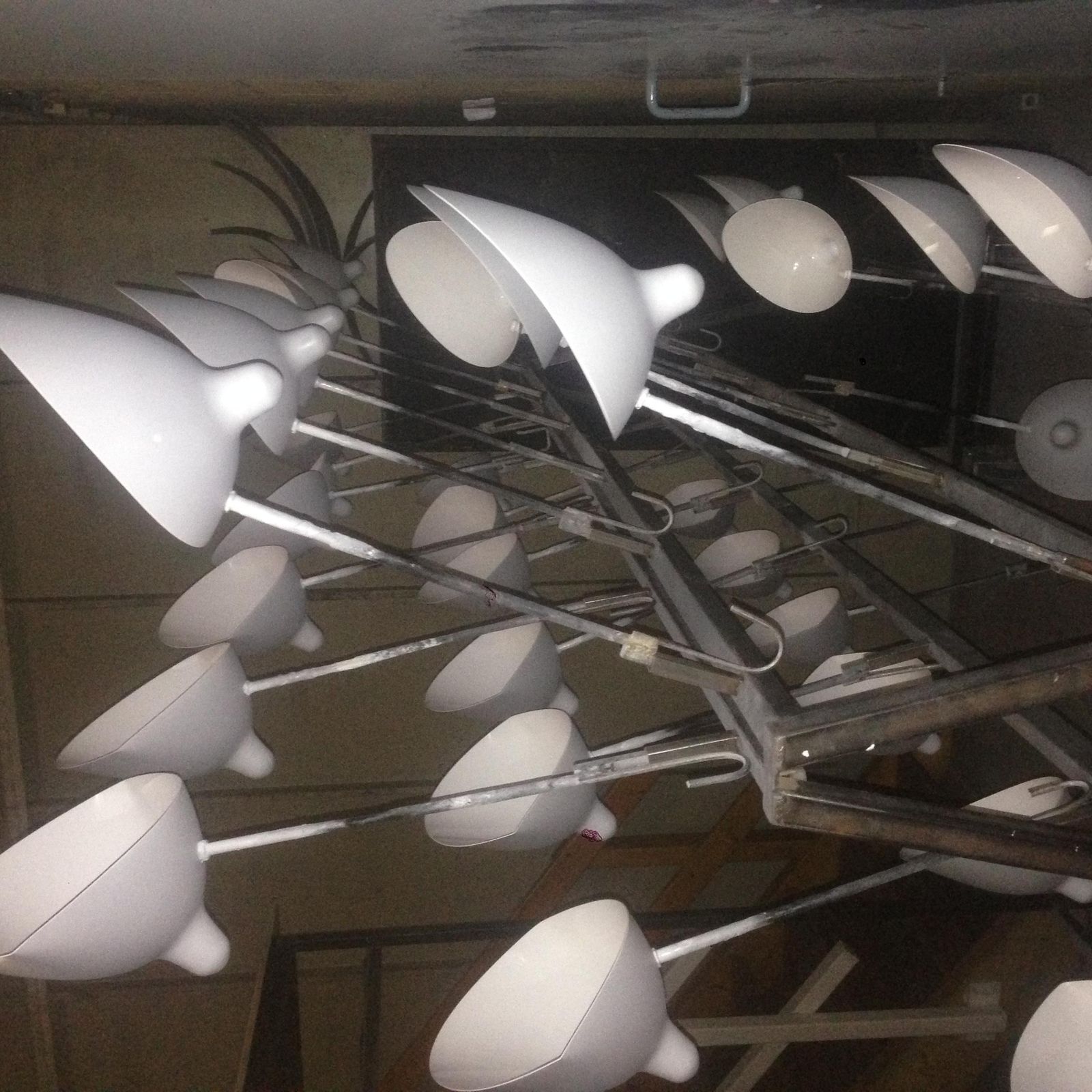 Sconce Serge Mouille Model "Applique Spider Seven Arms" In Black Or White photo Lighting
