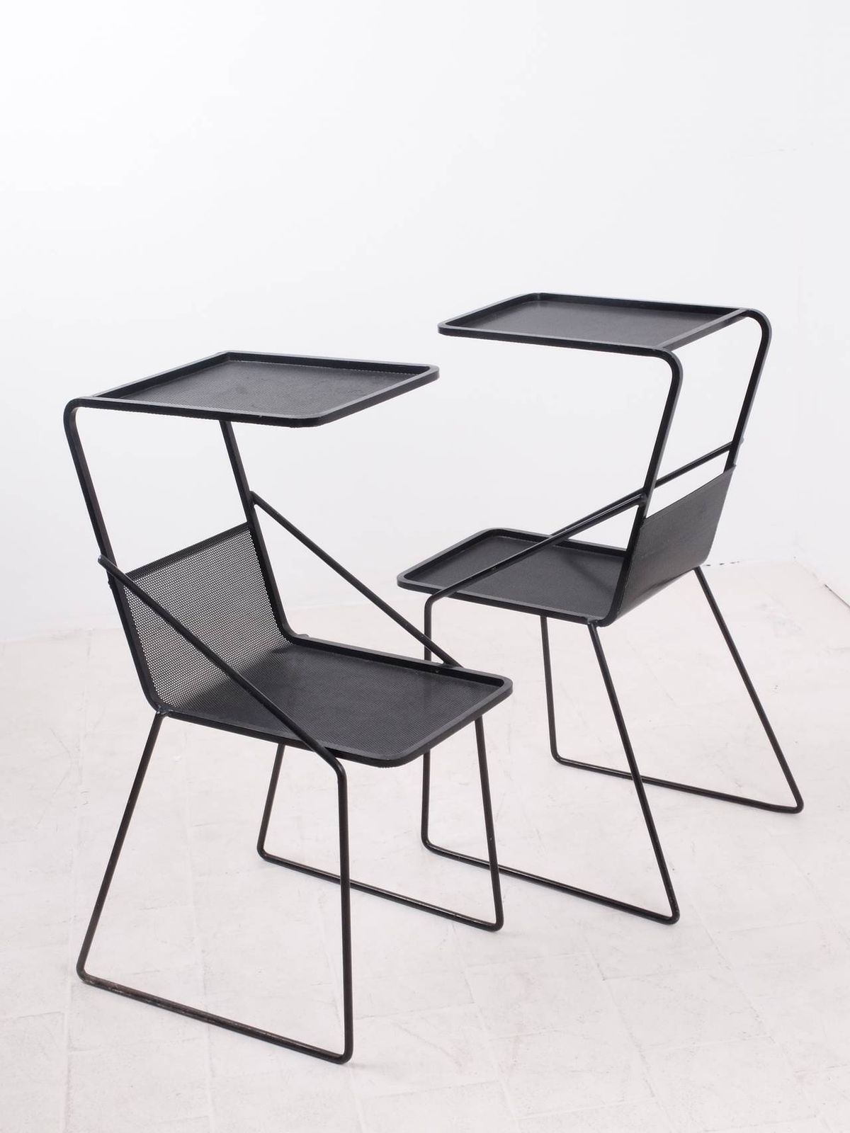 Pair Of Rare Bedside Tables By Mathieu Matégot photo for sale