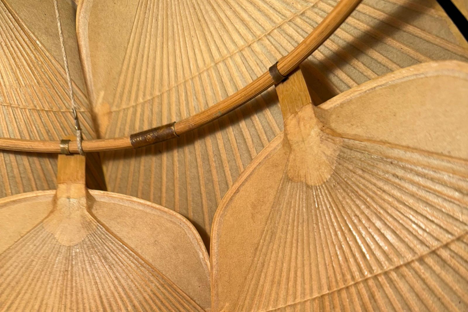 31733.0 Beautiful Uchiwa ‘Ju Yon’ Chandelier By Ingo Maurer, Germany, 1970s photo