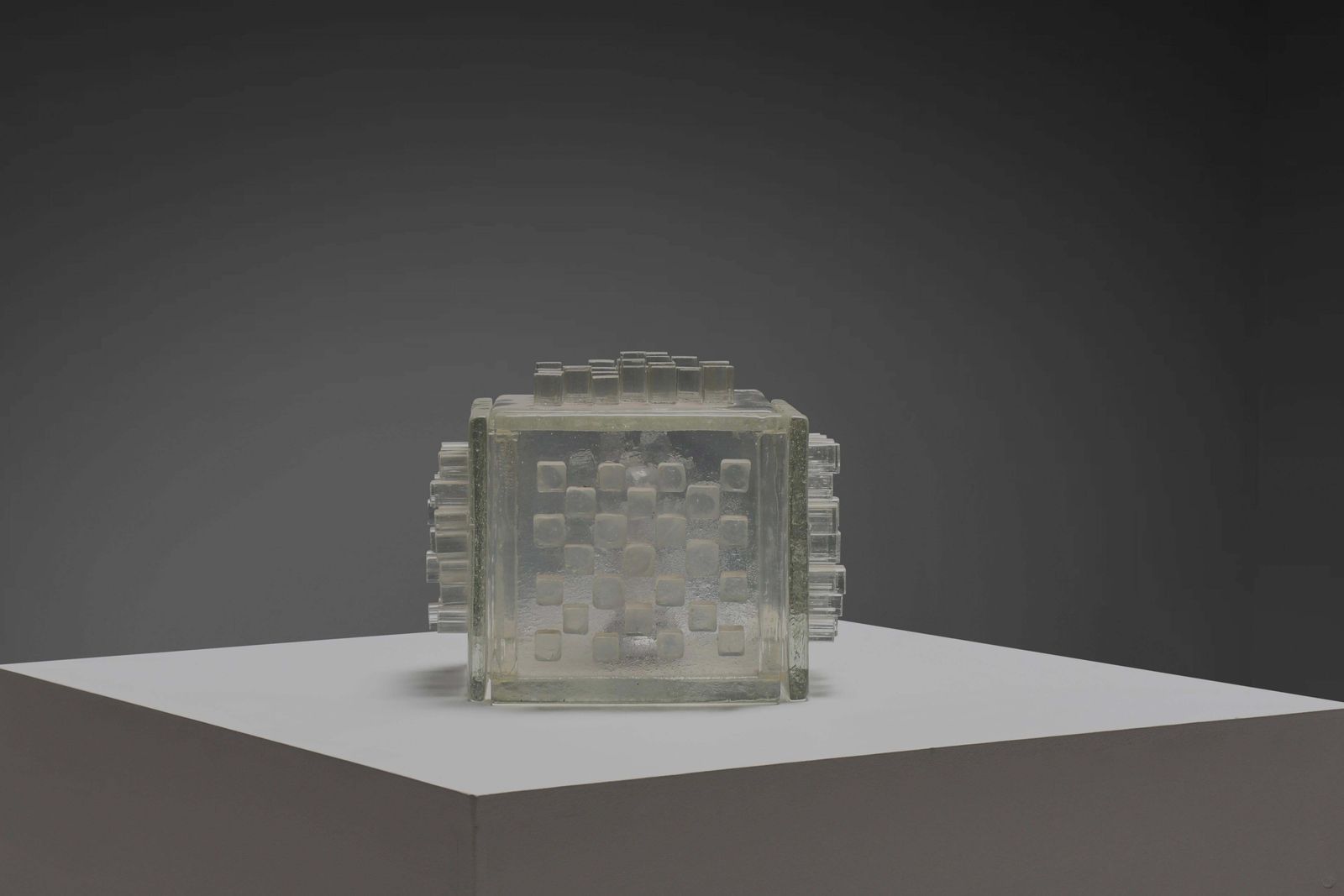Rare Poliarte ‘Apis’ Table Lamp Made Of Raw Crystal Murano Glass, 1960s photo 3083.0
