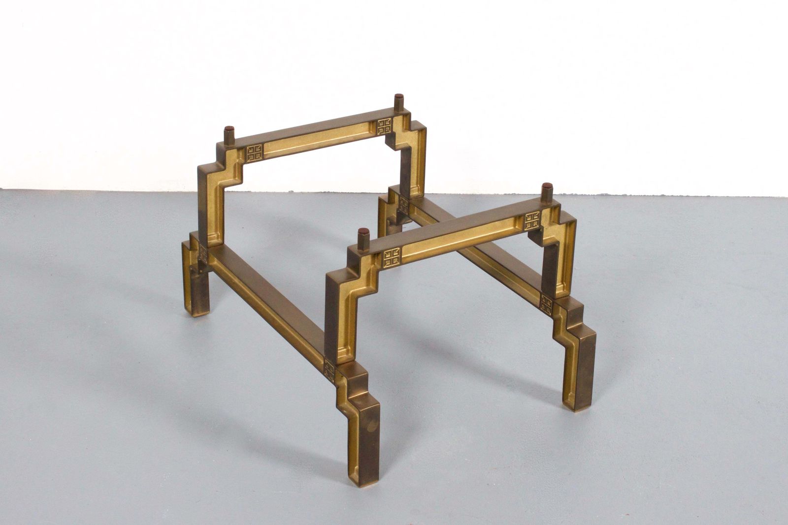 Sculptural Bronze And Glass Coffee Table By Peter Ghyczy photo buy