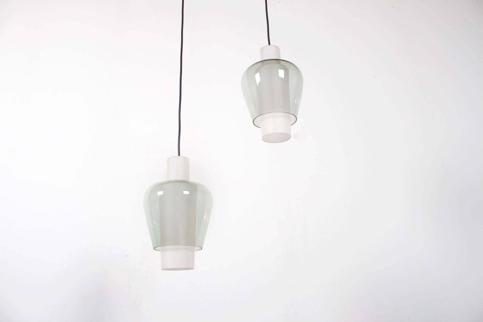 Two Beautiful Glass ‘Suomi’ Pendants By Tapio Wirkkala, Finland, 1950s photo vinterior