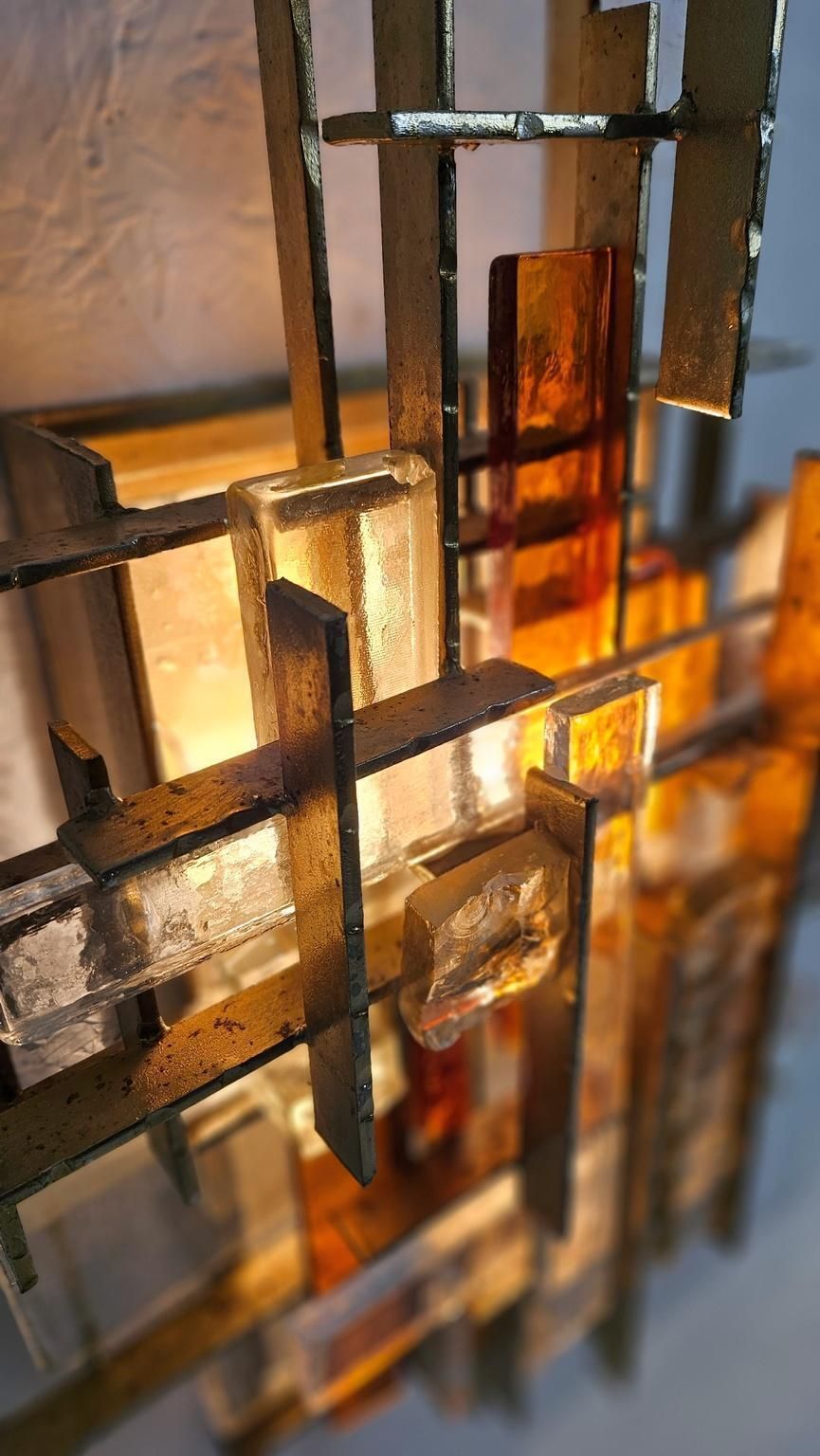 Large Wall Sconce By Albano Poli For Poliarte Italy photo vinterior