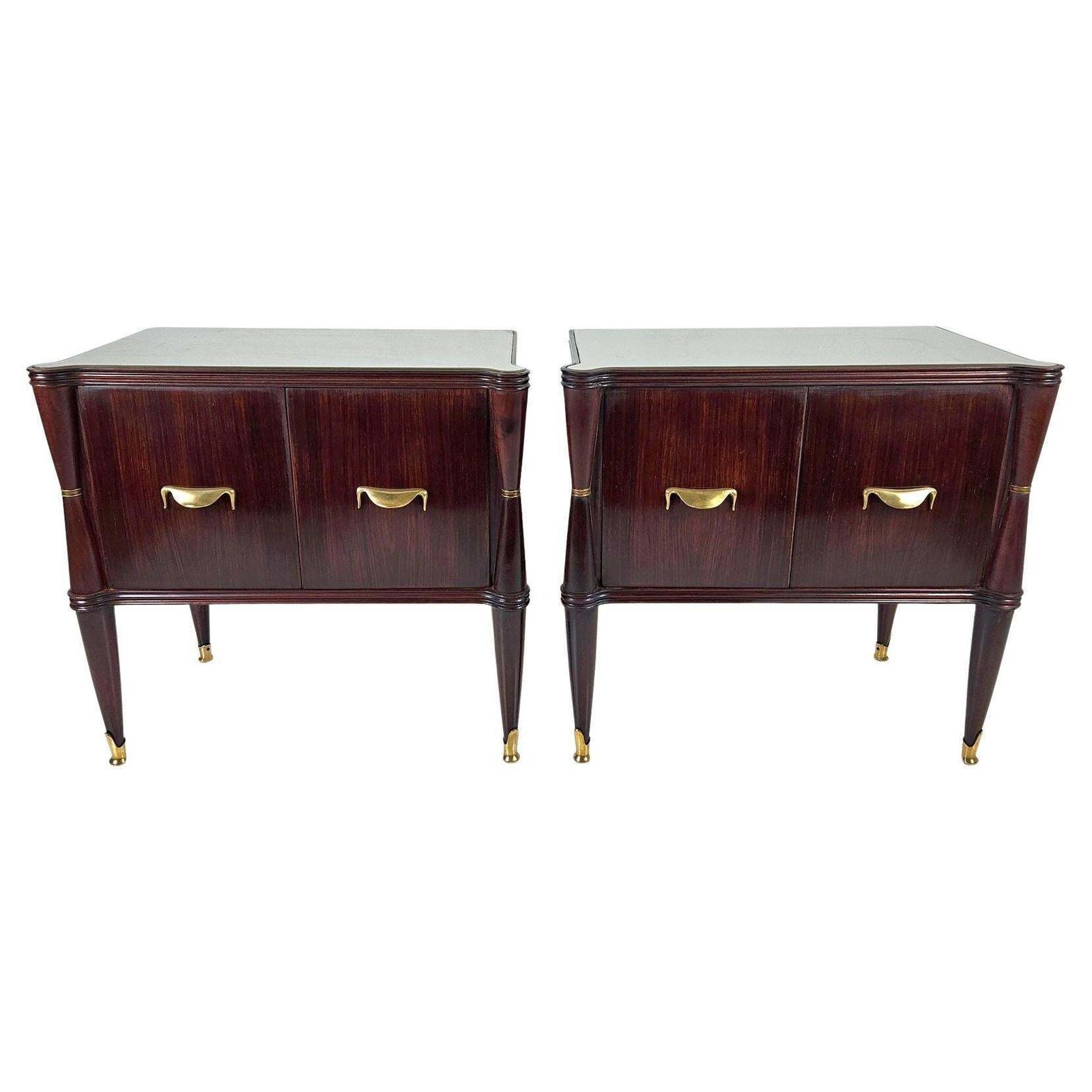 A Pair Of Italian Mid Century Nightstands