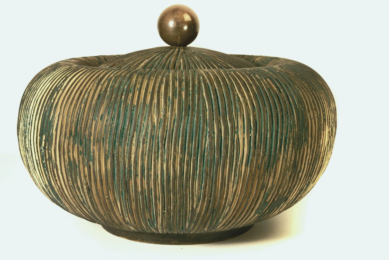 Mid Century Lidded Bowl By Ceramiche Batignani, Italy photo for sale
