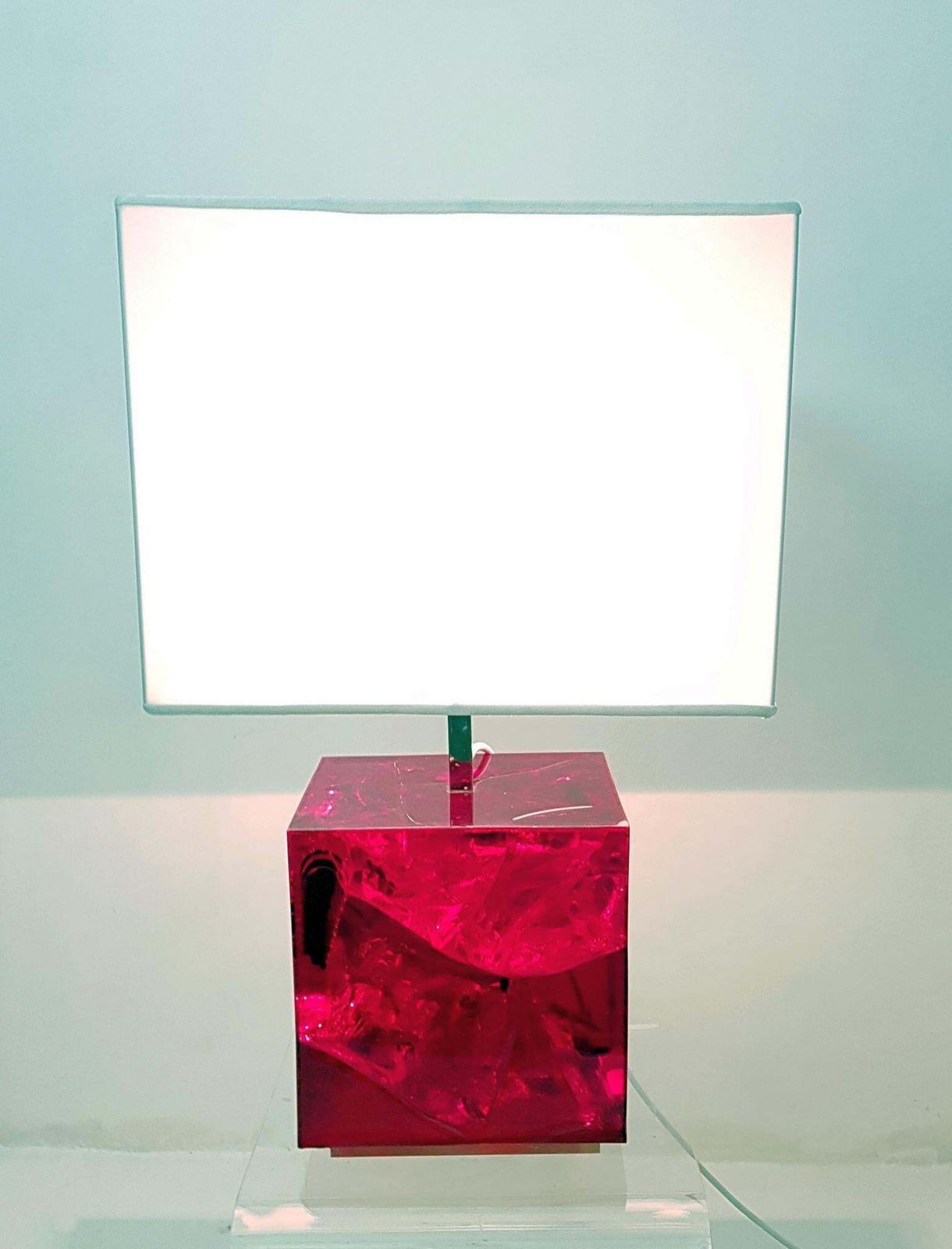 Table Lamp In Fractal Resin By Pierre Giraudon Made In France photo buy