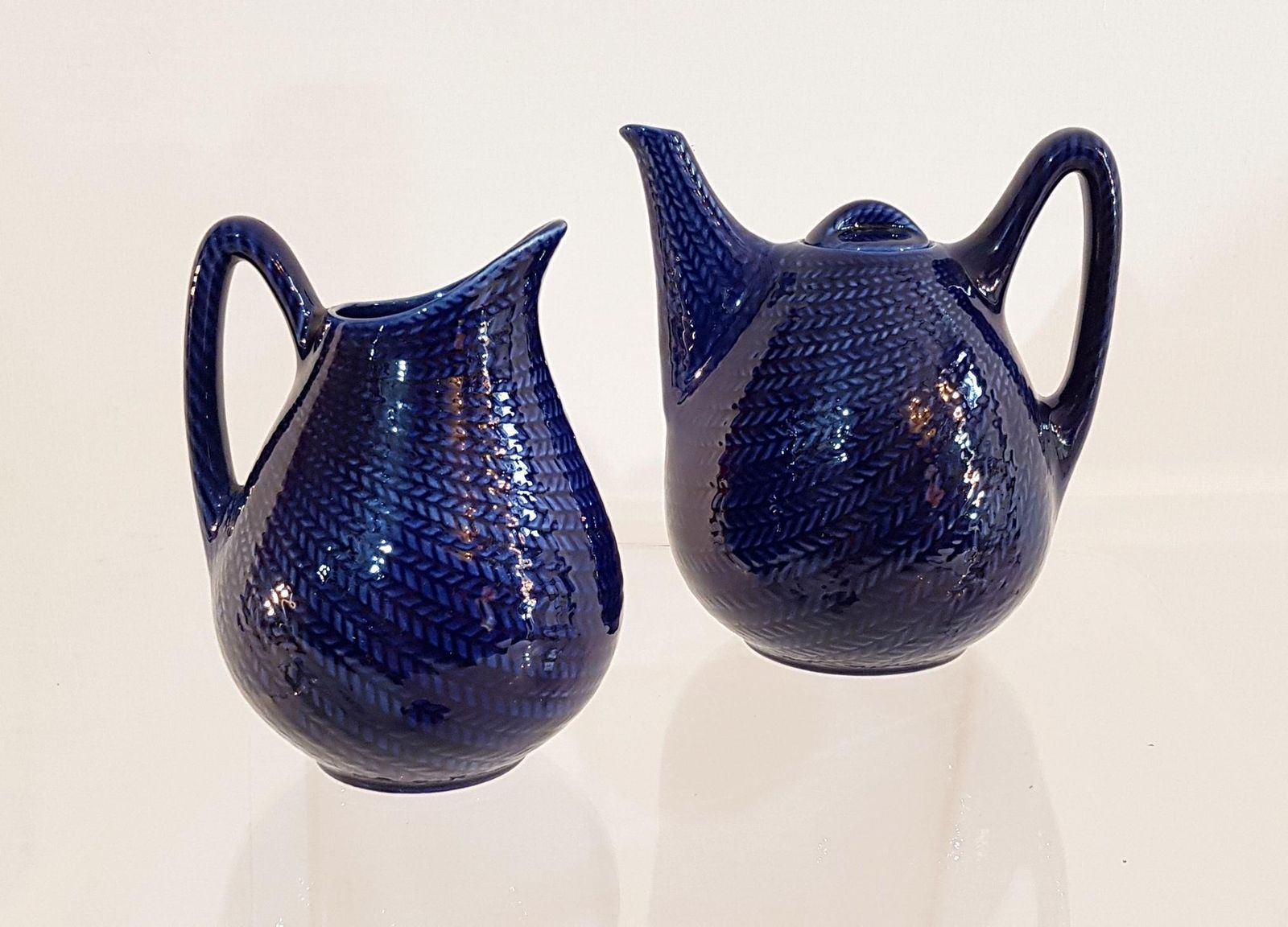 Mid Century Teapot And Jug Blå Eld By Hertha Bengtsson For Gustavsberg Sweden photo furniture