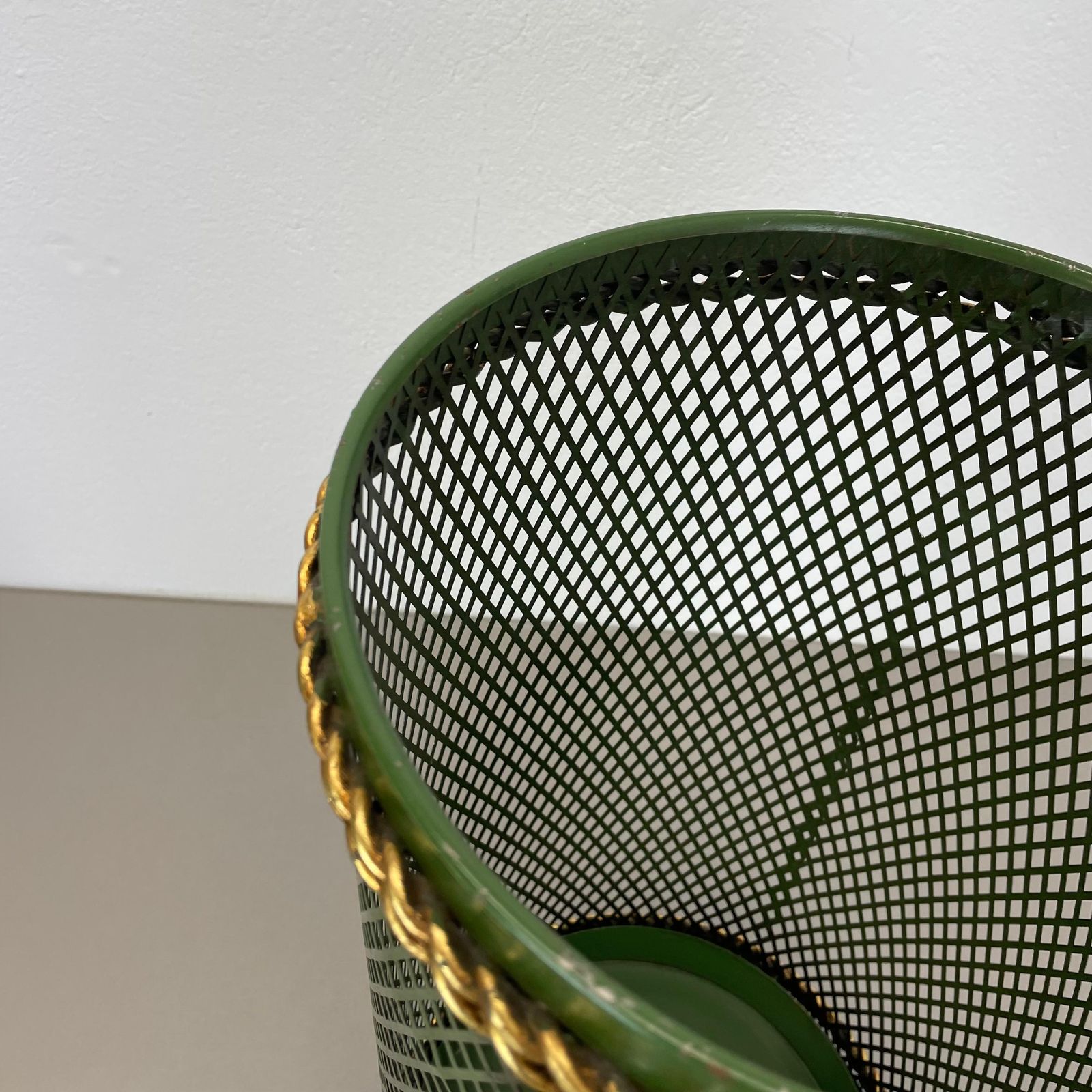 Hollywood Regency Gilded Metal Umbrella Stand By Li Puma, Firenze, Italy, 1950s photo buy