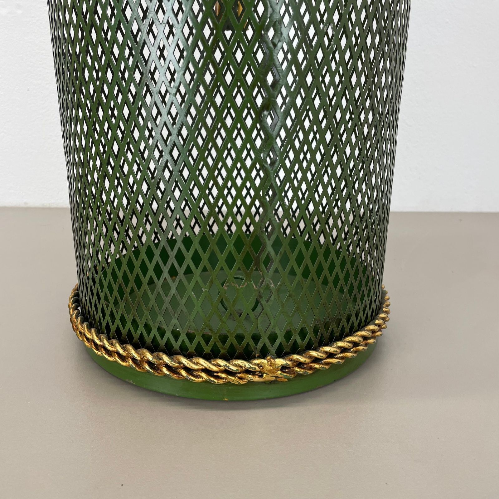 photo buy Hollywood Regency Gilded Metal Umbrella Stand By Li Puma, Firenze, Italy, 1950s