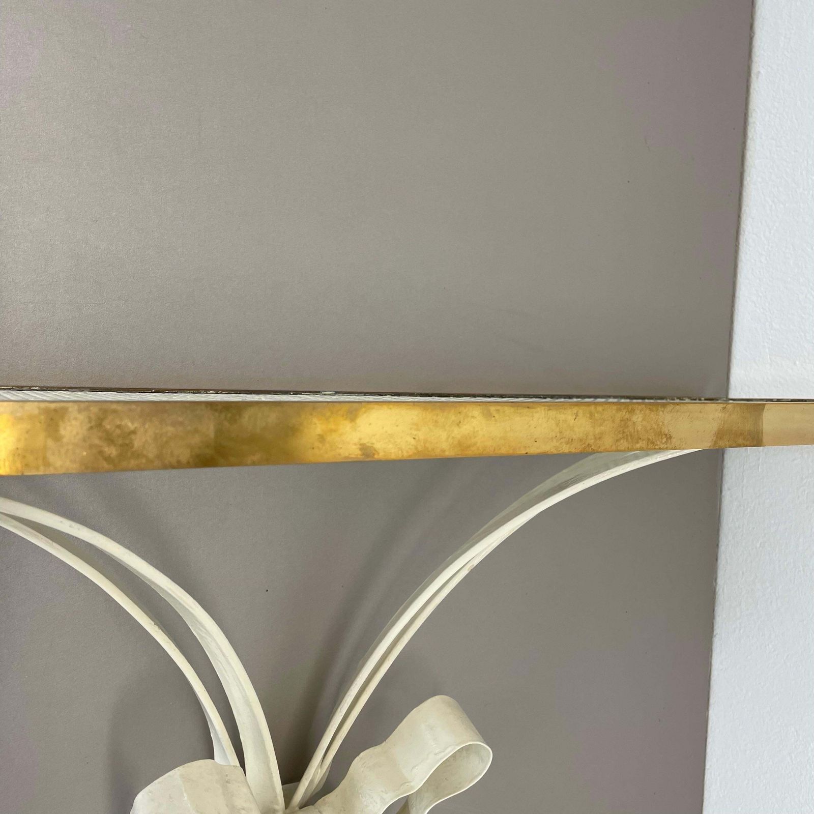 Large Modernist Matégot Style Metal Brass Wall Board "Rigituelle", France 1950s photo vintage