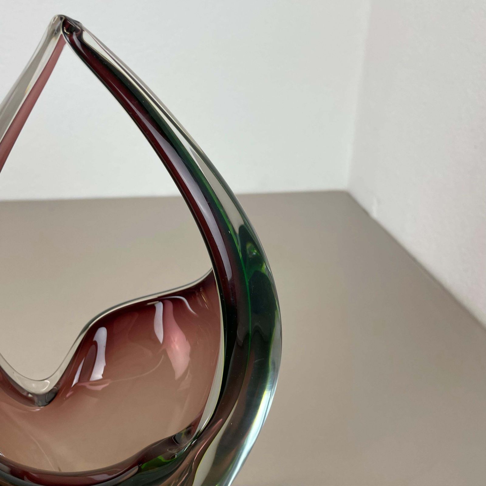 Large 30cm 1.9kg Glass Element Bowl By Flavio Poli Attrib., Murano, Italy, 1970s photo buy
