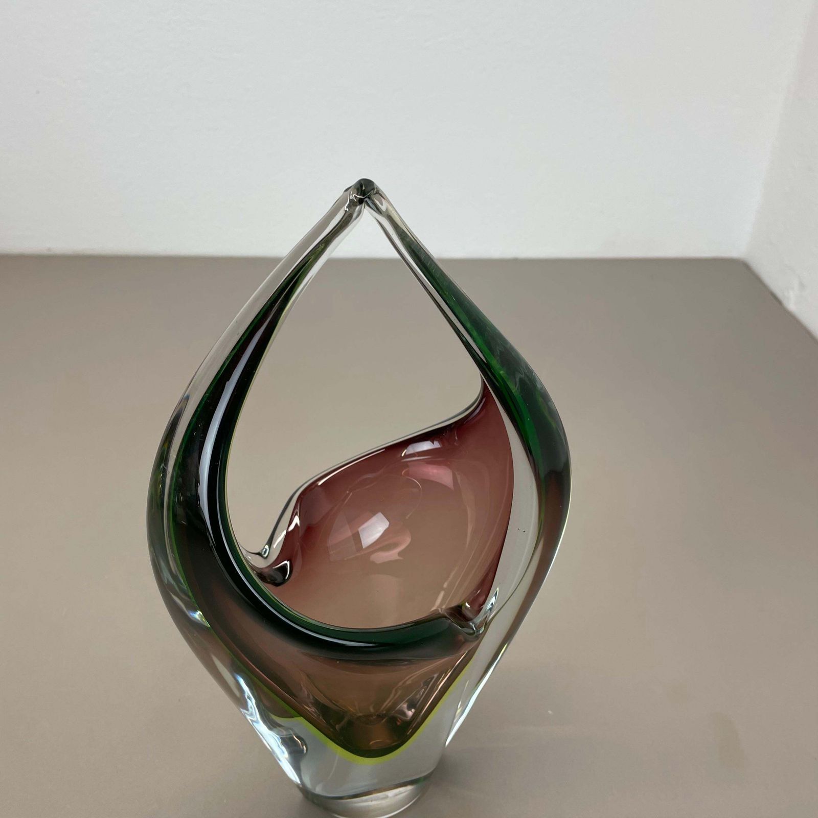 photo buy Large 30cm 1.9kg Glass Element Bowl By Flavio Poli Attrib., Murano, Italy, 1970s