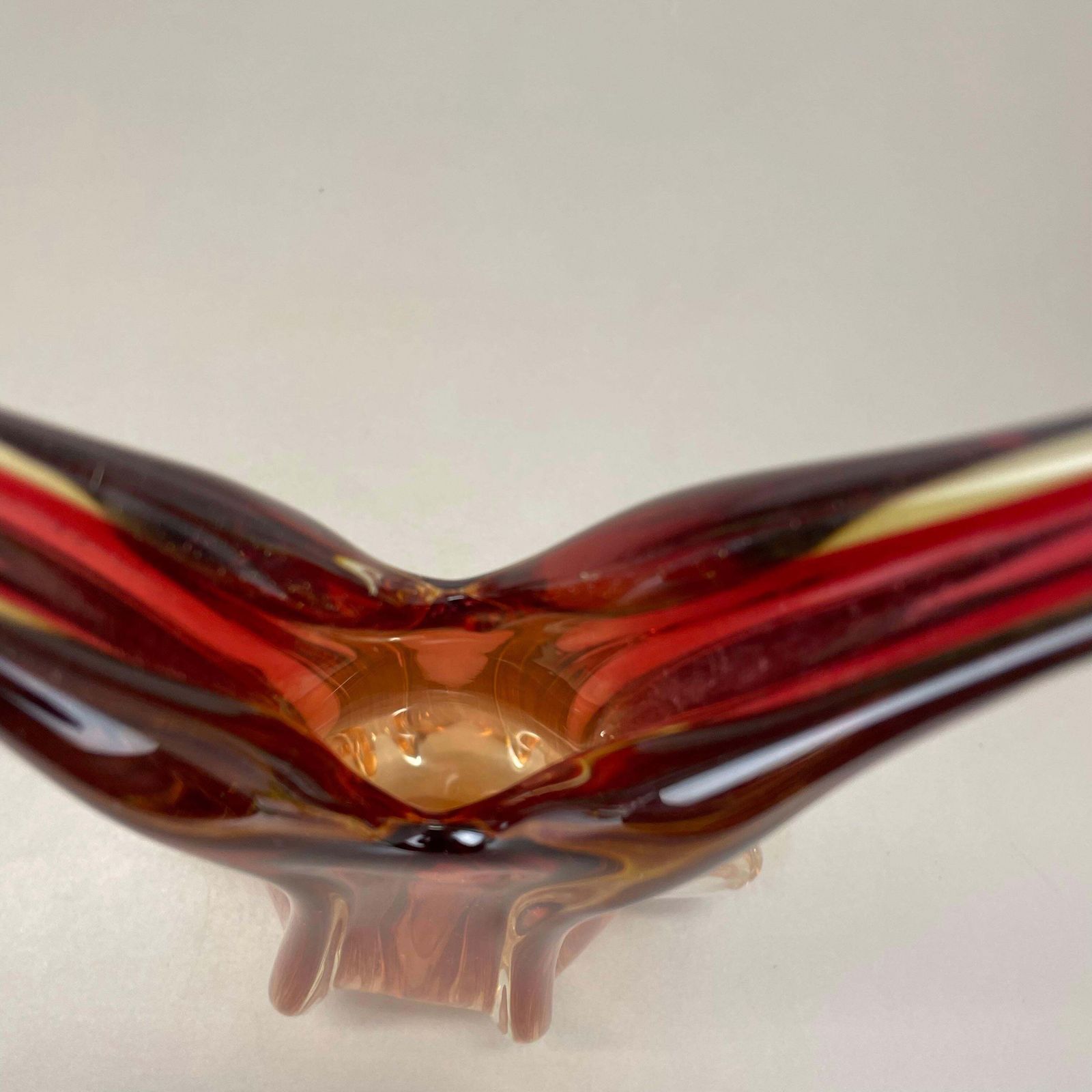 Home Decor Large 35cm 2.4kg Colorful Glass Vase By Flavio Poli Attrib., Murano, Italy 1970s photo