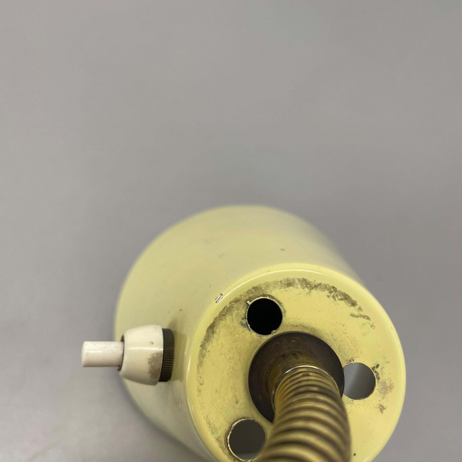 photo vintage Rare Adjustable Yellow Metal Brass Stilnovo Style Wall Ceiling Light, Italy 1950