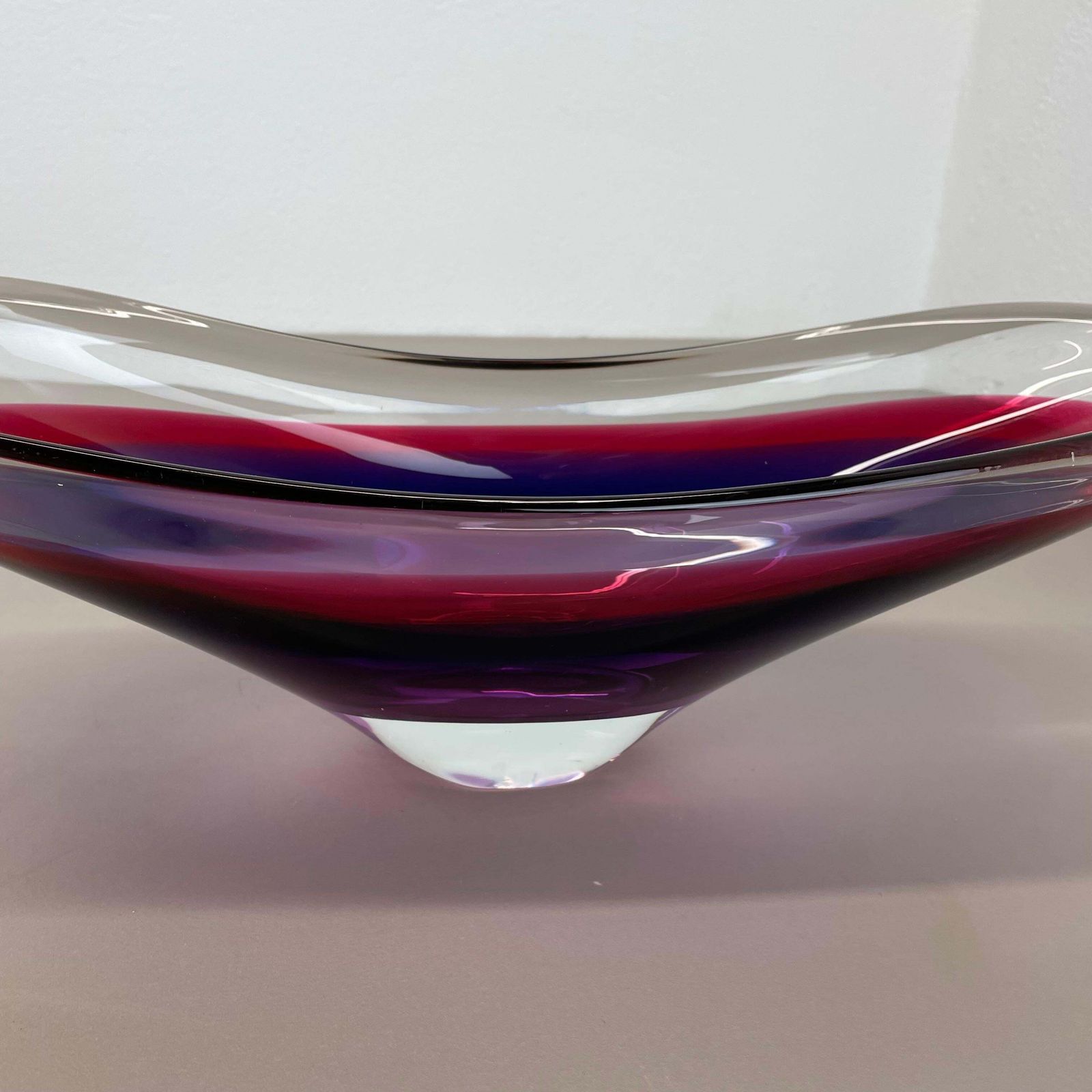 Xl 43cm Murano Glass Centerpiece By Flavio Poli Attrib., Murano, Italy, 1970s photo vinterior