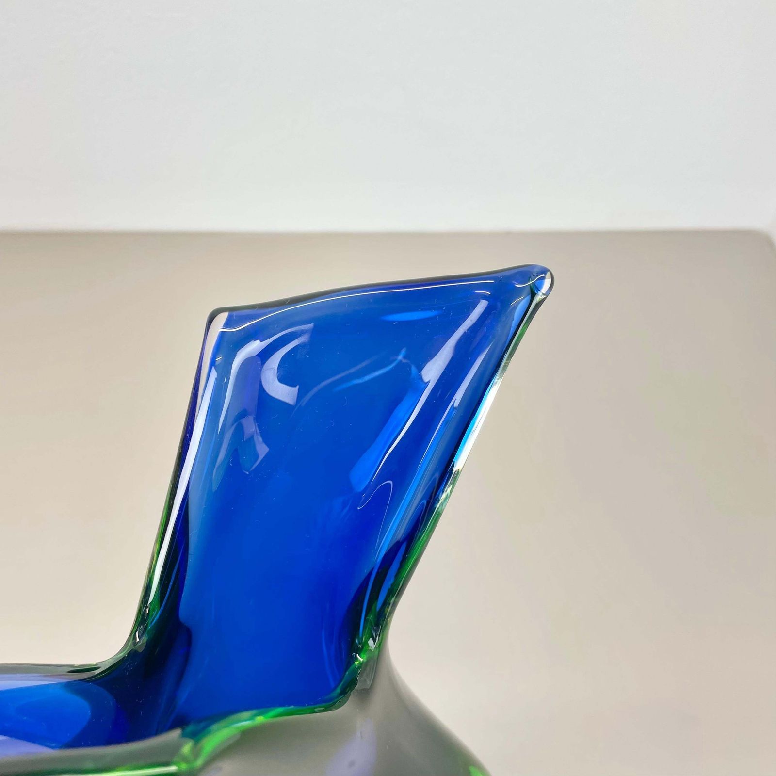 Xxl 36cm 4.9kg Sommerso Glass Vase By Flavio Poli For Seguso, Murano, Italy 1970 photo buy