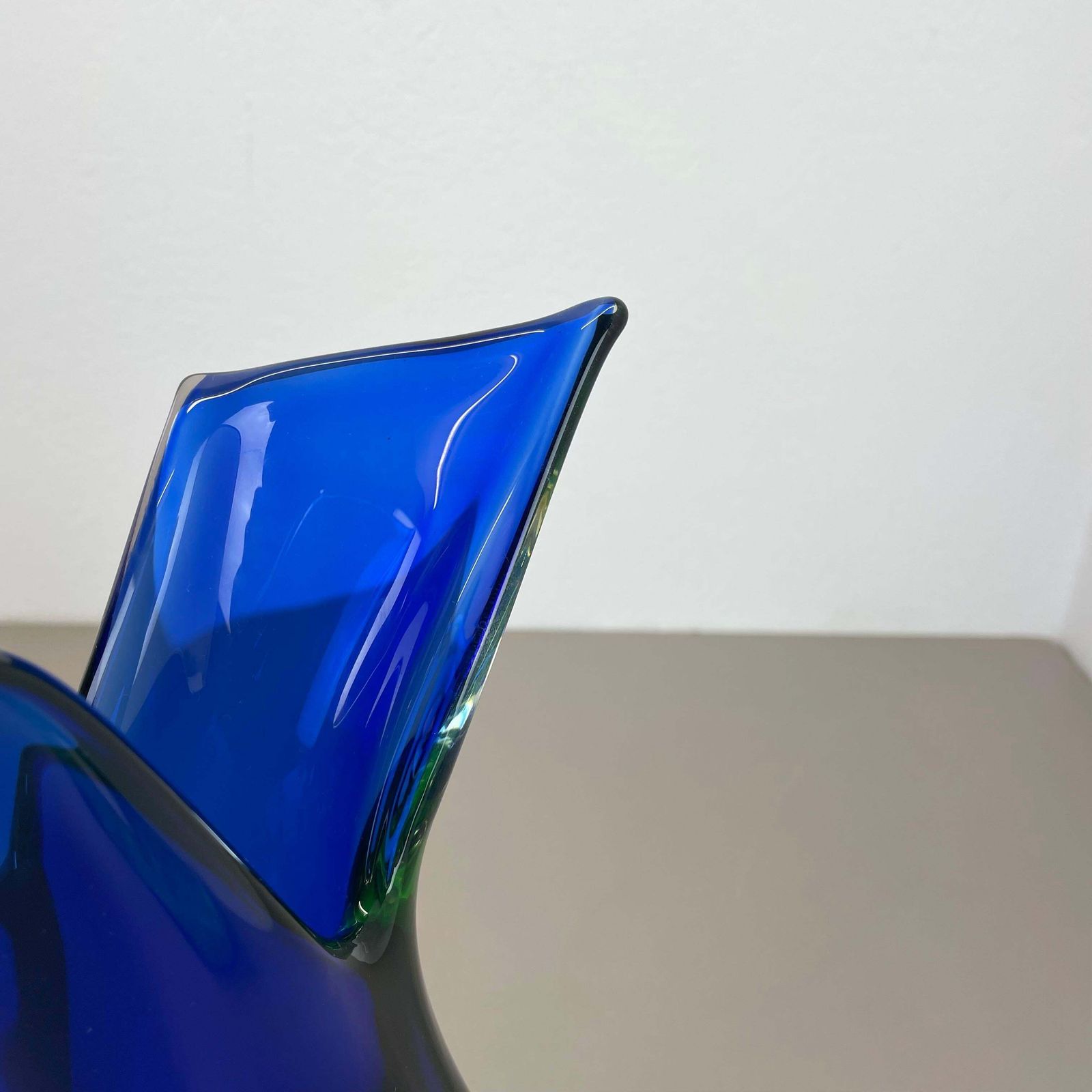 photo furniture Xxl 36cm 4.9kg Sommerso Glass Vase By Flavio Poli For Seguso, Murano, Italy 1970