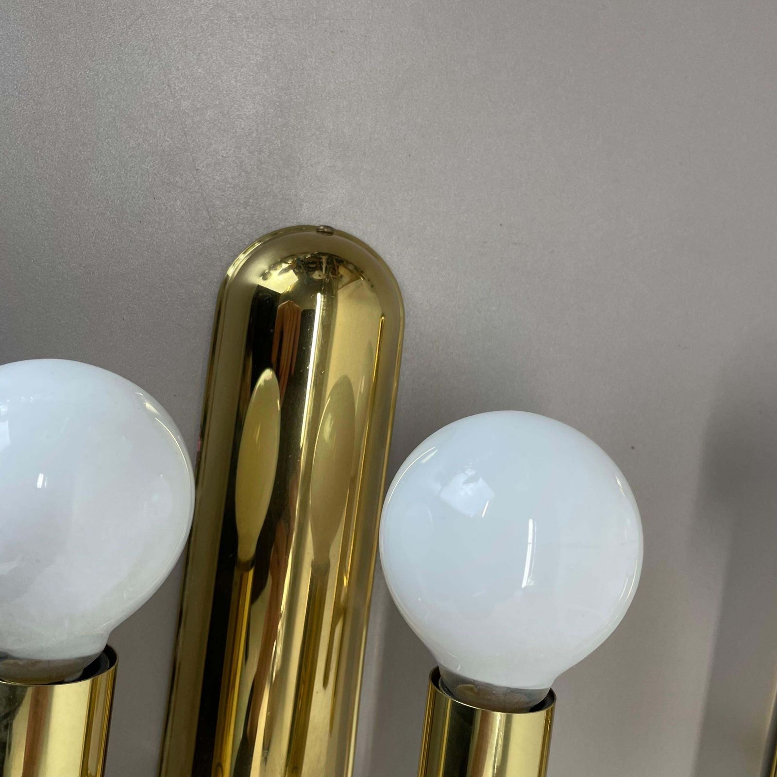 2 Of 4 Pop Art Space Age Brass Wall Light By Sölken Lights Germany, 1980s photo buy
