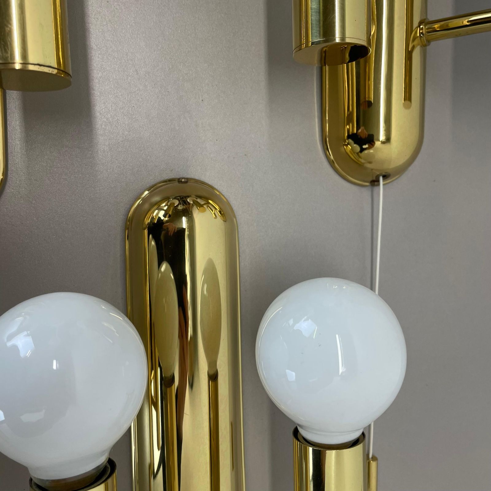 photo for sale 2 Of 4 Pop Art Space Age Brass Wall Light By Sölken Lights Germany, 1980s