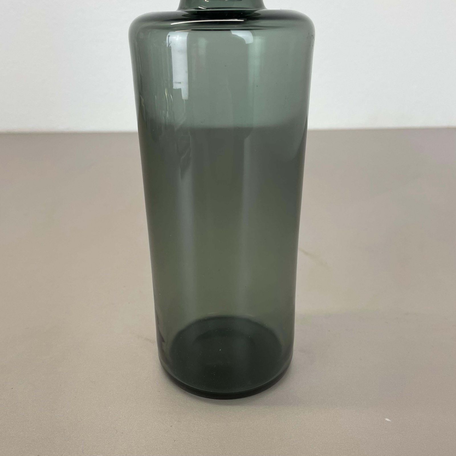 Rare Green Glass Decanter By Saara Hopea For Nuutajärvi Notsjö, Finland 1970s photo buy